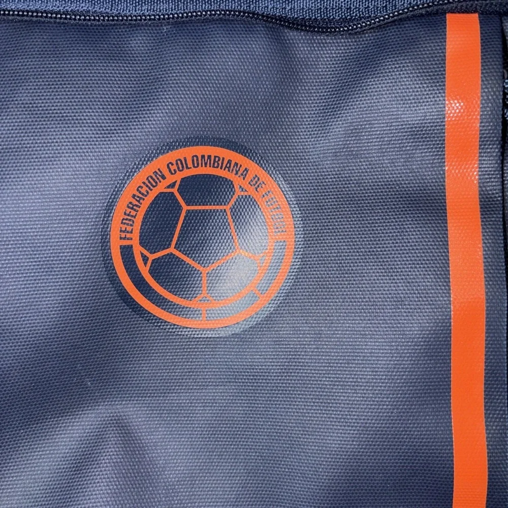 Adidas Colombia national football team backpack Top-Loading Navy Blue Orange